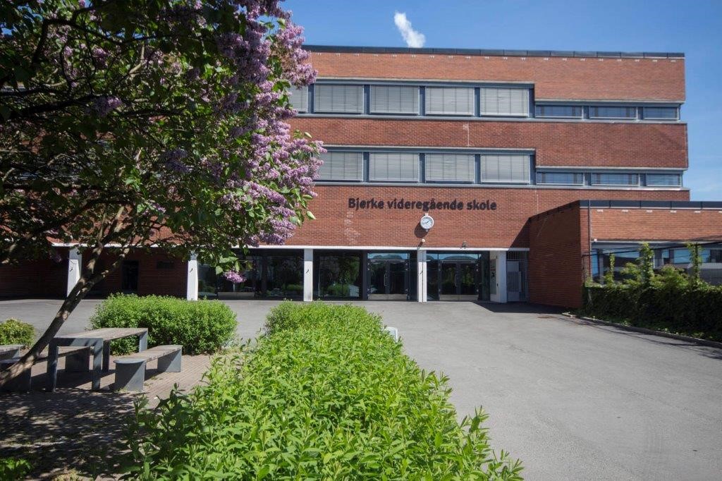 Inngangsparti med hagen