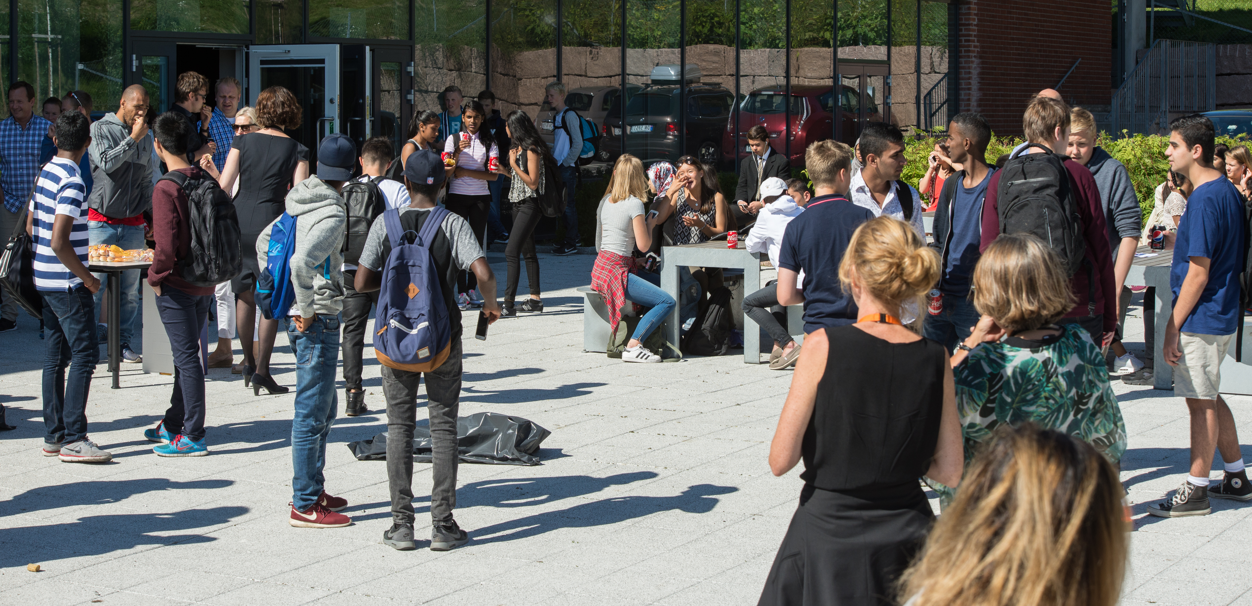 Grilling i skolegården