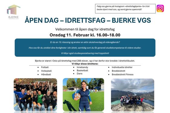 Åpen dag Idrettsfag